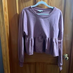 don’t ask why babydoll cropped crew neck